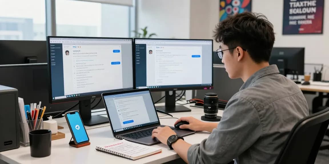 Accessing telegram blocked china in a modern workspace with VPN solutions.