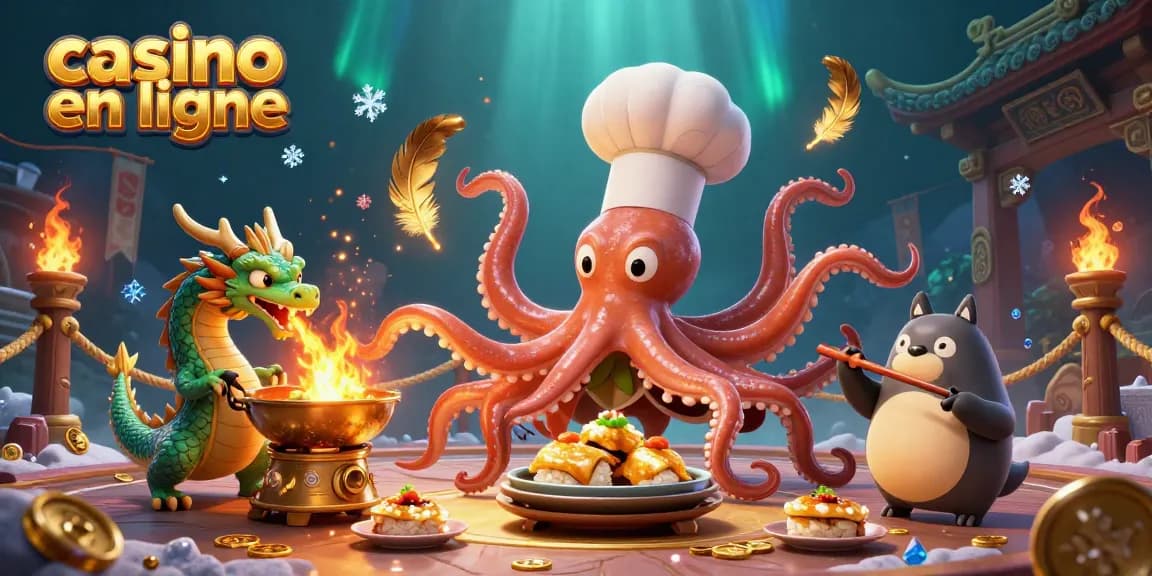 Préparez-vous à gagner au casino en ligne avec cet extravagant chef poulpe et ses amis !