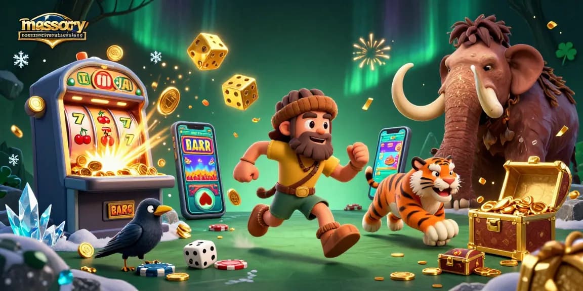Spin the reels at masonrycontractorstatenisland's casino, featuring a jackpot explosion of coins and playful characters.