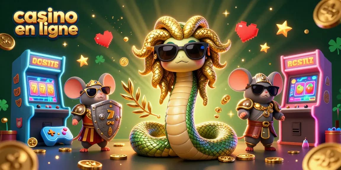 Vivez des jeux passionnants dans un casino en ligne vibrant avec des personnages mythiques et des éléments colorés.