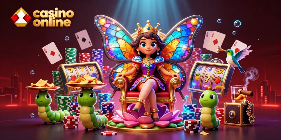 Joacă jocuri captivante de casino online alături de un regat de păcănele colorate.