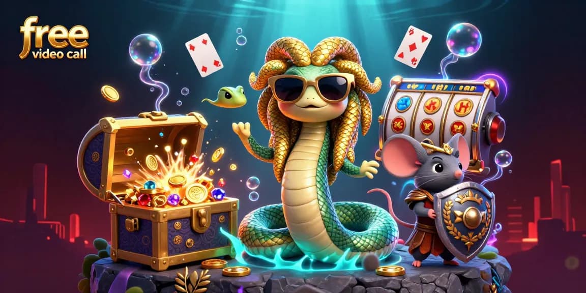 Engage in thrilling free video call action while video chatting with dynamic slot games elements.