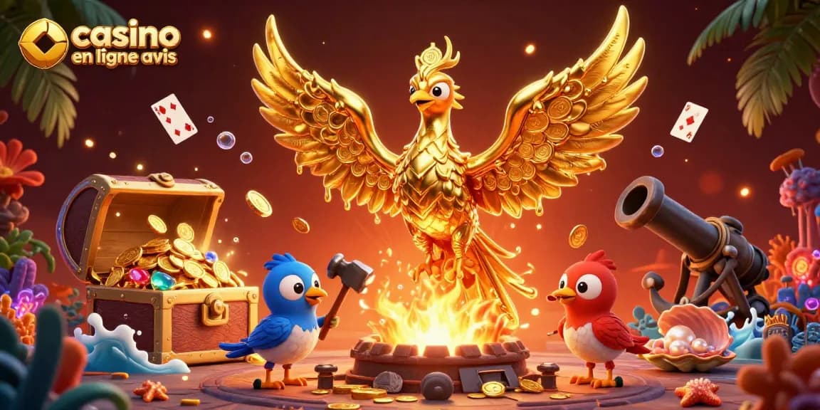 Découvrez les casinos en ligne avis avec un phénix doré et des trésors éclatants.