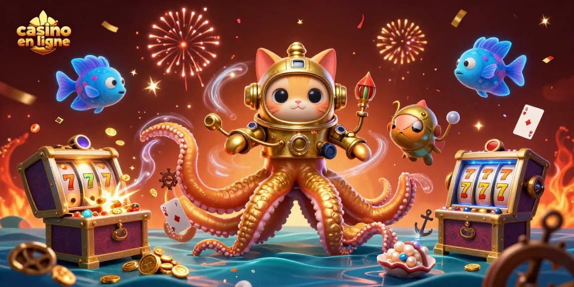 Gagnez avec des machines à sous au casino en ligne grâce à cette scène captivante.