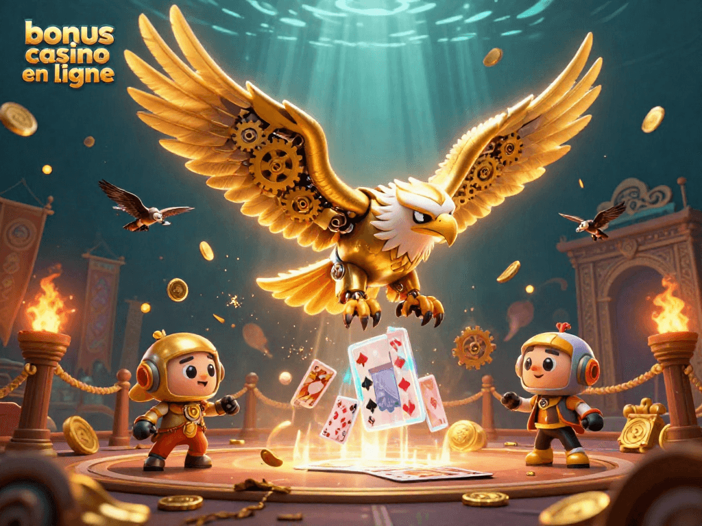 Pariez avec les meilleures offres de bonus casino en ligne sur un visuel dynamique rempli d'action.