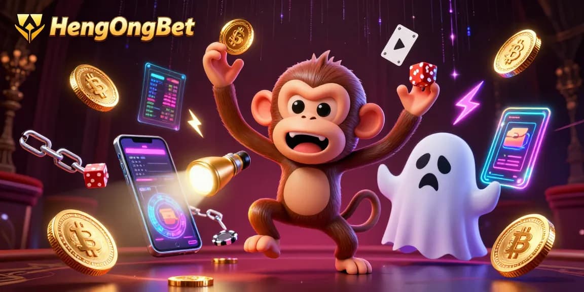 Play thrilling games at HengOngBet, where the poltergeist monkey juggles winnings in a haunted casino.