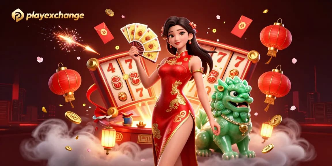 Experience excitement at playexchange with vibrant casino elements and a festive ambiance.