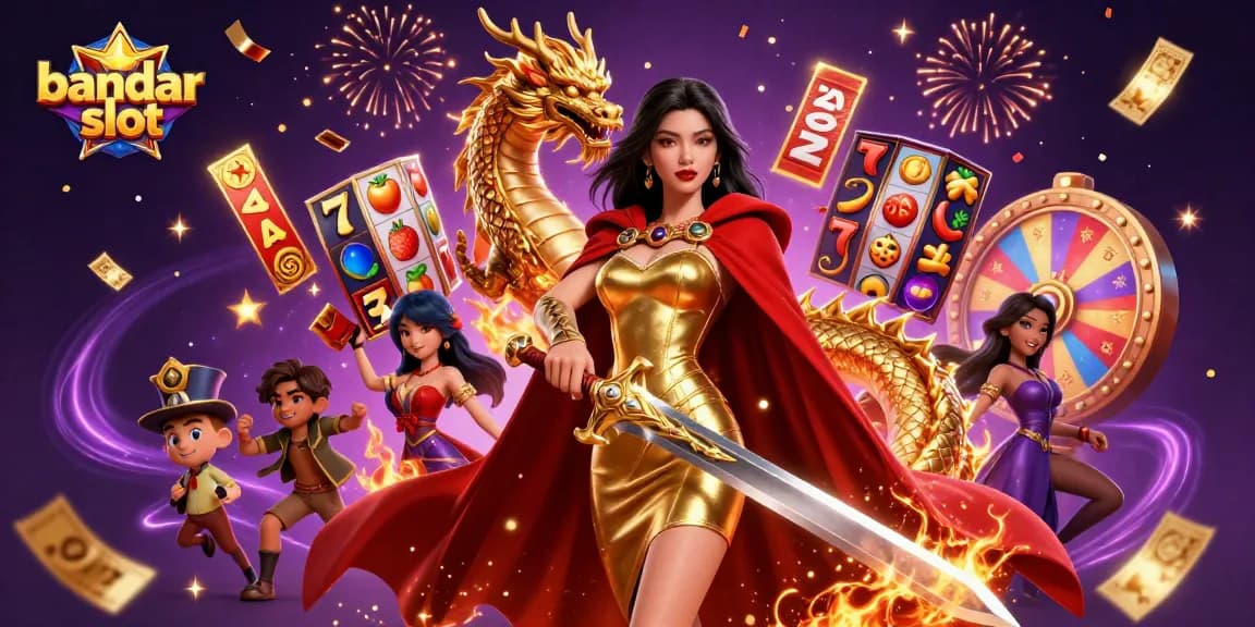 Engage with bandar slot in vibrant casino atmosphere filled with 3D characters and dynamic gaming elements.
