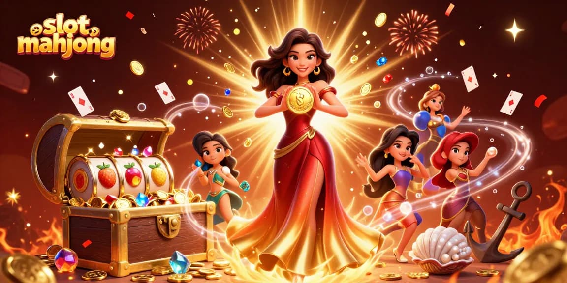 Experience slot mahjong with stunning visuals, vibrant scenes, and thrilling gameplay in this dynamic illustration.