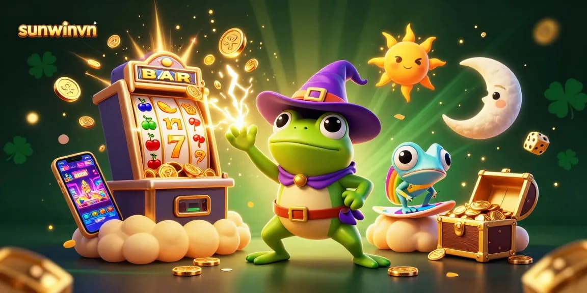 Experience the thrill of wins at sunwinvn with a vibrant slot jackpot scene filled with dynamic casino elements.