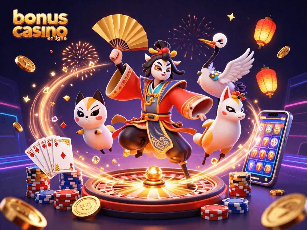 Profitez des bonus casino en ligne avec nos personnages de jeu uniques, ambiance animée et riches illustrations.