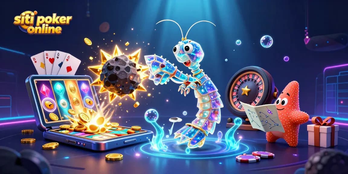 Siti poker online: una scena dinamica di un gambero samurai galattico mentre esplode un asteroide in oro e gioielli.