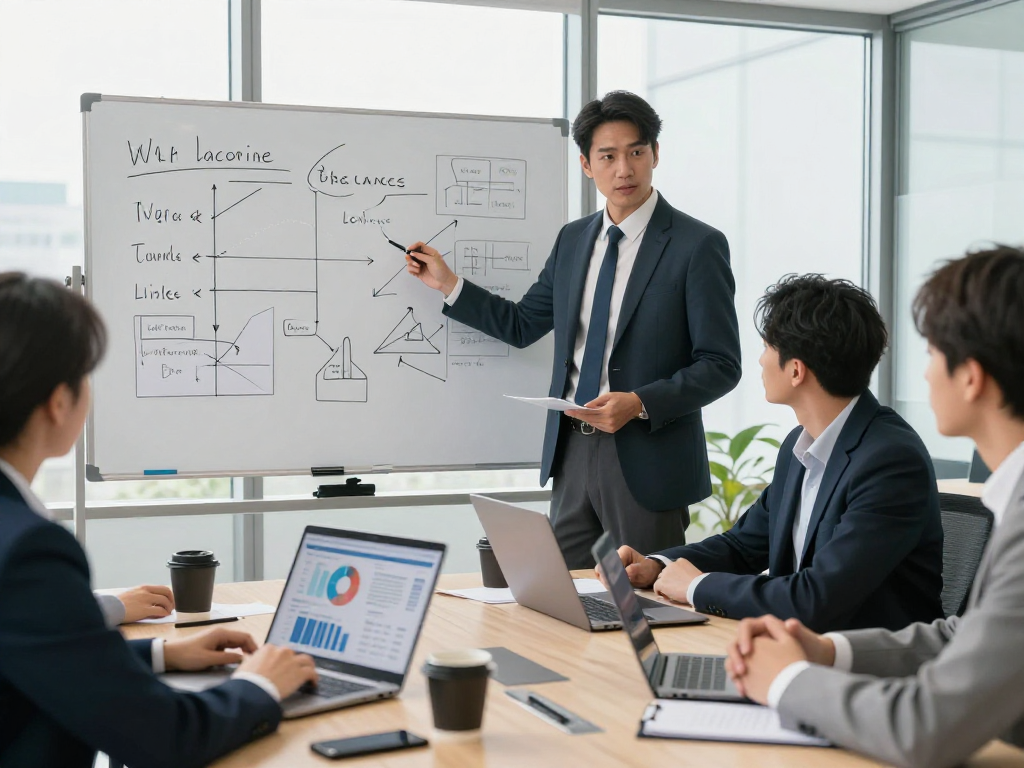 Professional teamwork at https://koperasisantun.com/ office, showcasing strategic planning and collaboration.