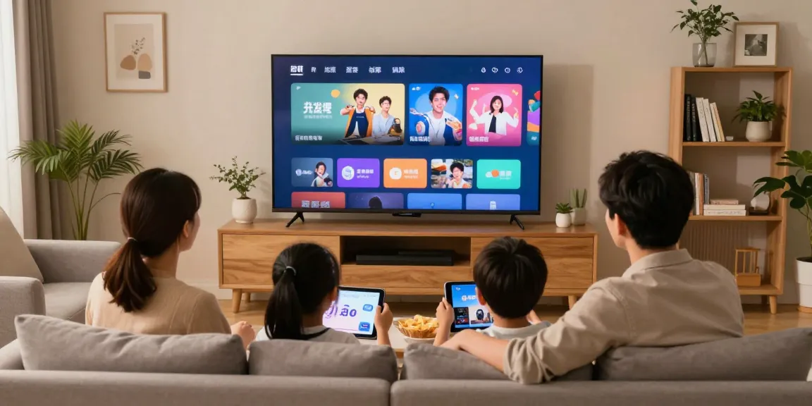 Profitez de votre abonnement IPTV dans un salon chaleureux avec votre famille.