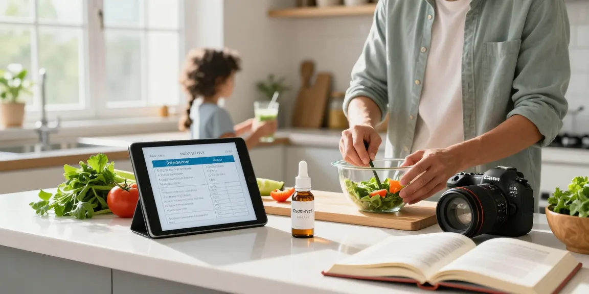 ivermectin dosage for humans displayed in a modern kitchen setting with fresh vegetables, highlighting healthy living.
