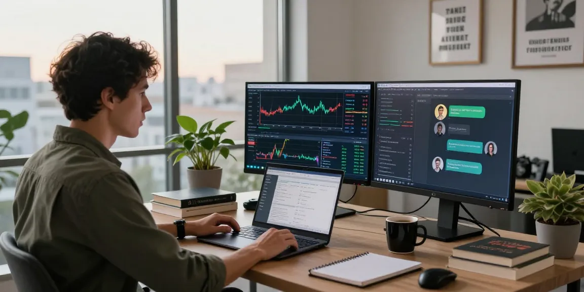 Engaged cryptocurrency trader analyzing market charts and digital assets at home office, https://crypto-reviews.ru/okx-v-kazahstane/.