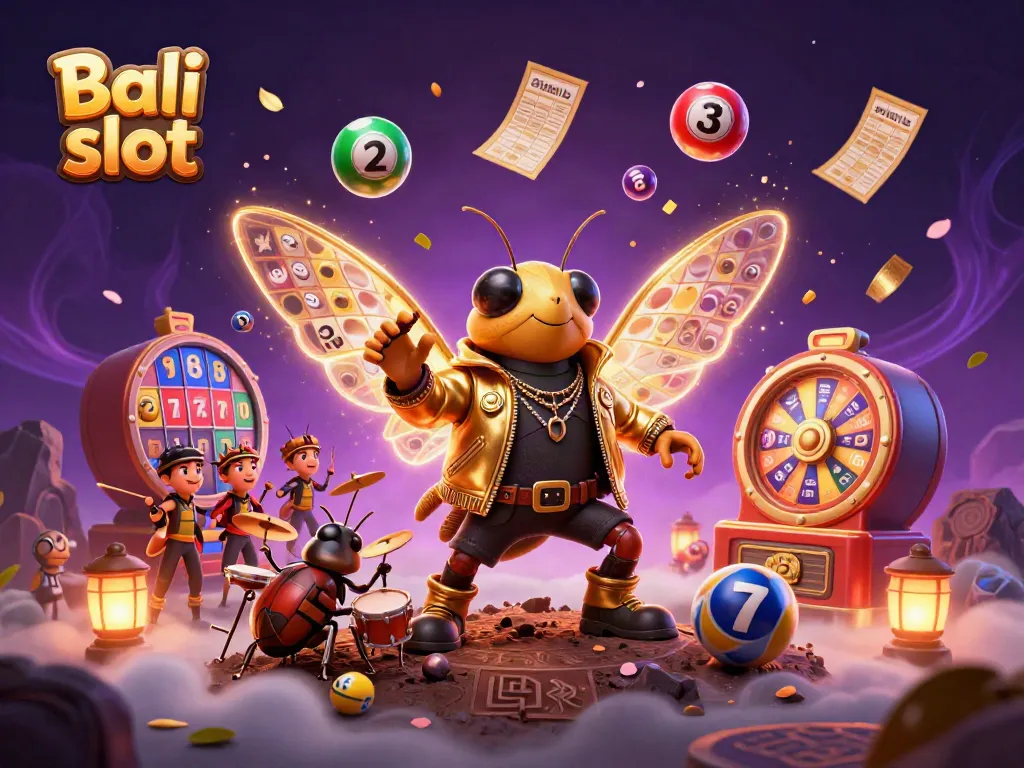Experience exciting wins in Bali slot while lucky characters celebrate with vibrant game elements.