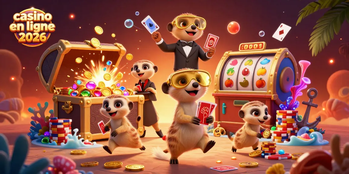 Les meerkats gèrent un casino en ligne 2026 rempli de trésors et jeux d'argent.