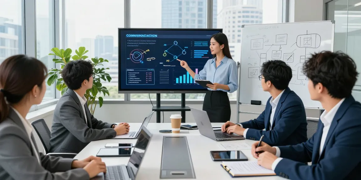 Telephony for business professionals collaborating on advanced communication strategies in a modern office.