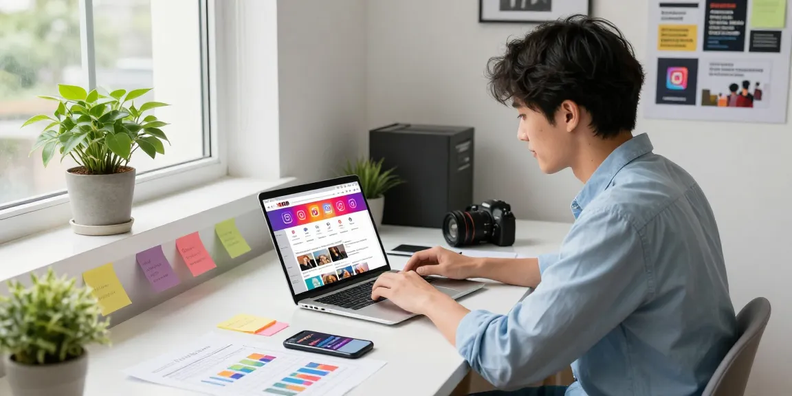 Purchase instant IG likes in an engaging marketing office scene showcasing vibrant social media dynamics.