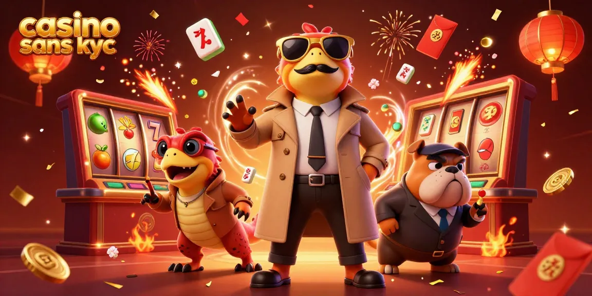 Jouer dans un casino sans KYC avec des raptors en trench coat et un bulldog bouncer.