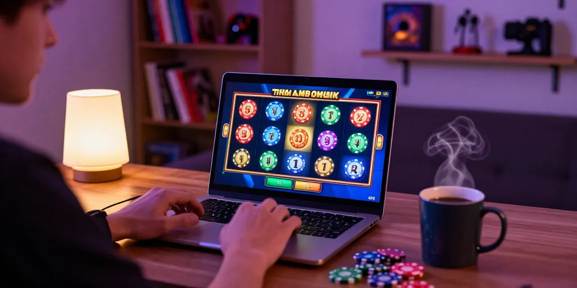 Engaging online gaming experience with slot depo 1000 elements in a modern home setup.