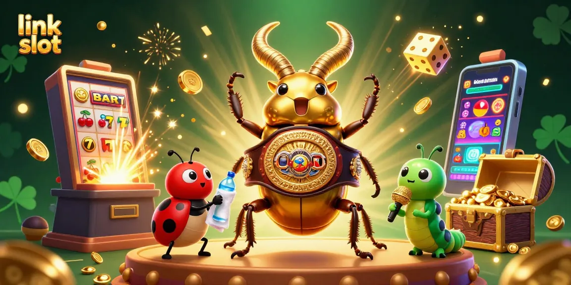 Spin the reels in style with link slot, featuring vibrant casino elements and characters.