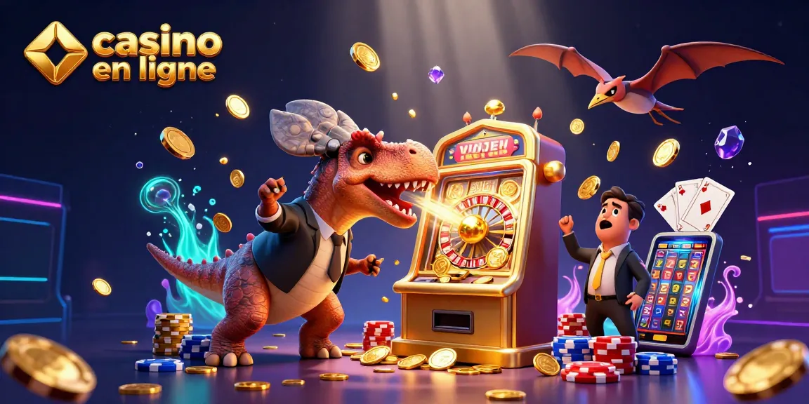 Jouer au casino en ligne avec des machines à sous en remportant des jackpots d'or et des gains étincelants.