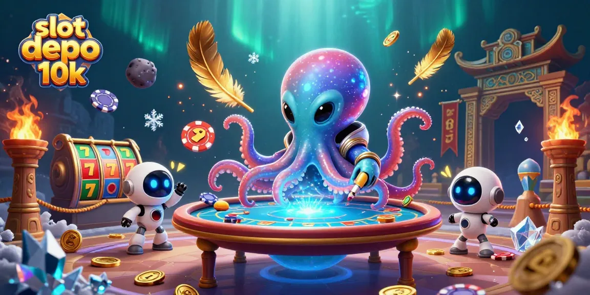Engage with slot depo 10k themed casino action featuring alien characters and dynamic poker elements.