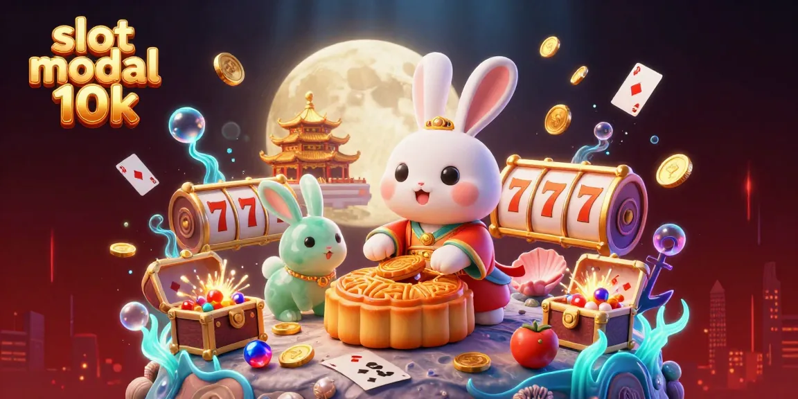 Experience slot modal 10k excitement with cartoon rabbits and casino elements bursting with color.