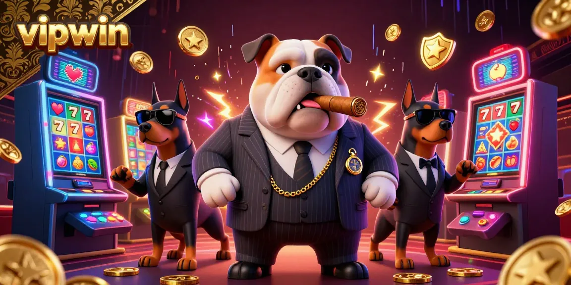 Experience the excitement of vipwin as the mafia boss makes big wins in a vibrant casino scene.