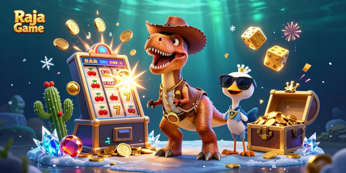 Experience thrilling gameplay on Raja Game with a dynamic scene of exciting casino elements.