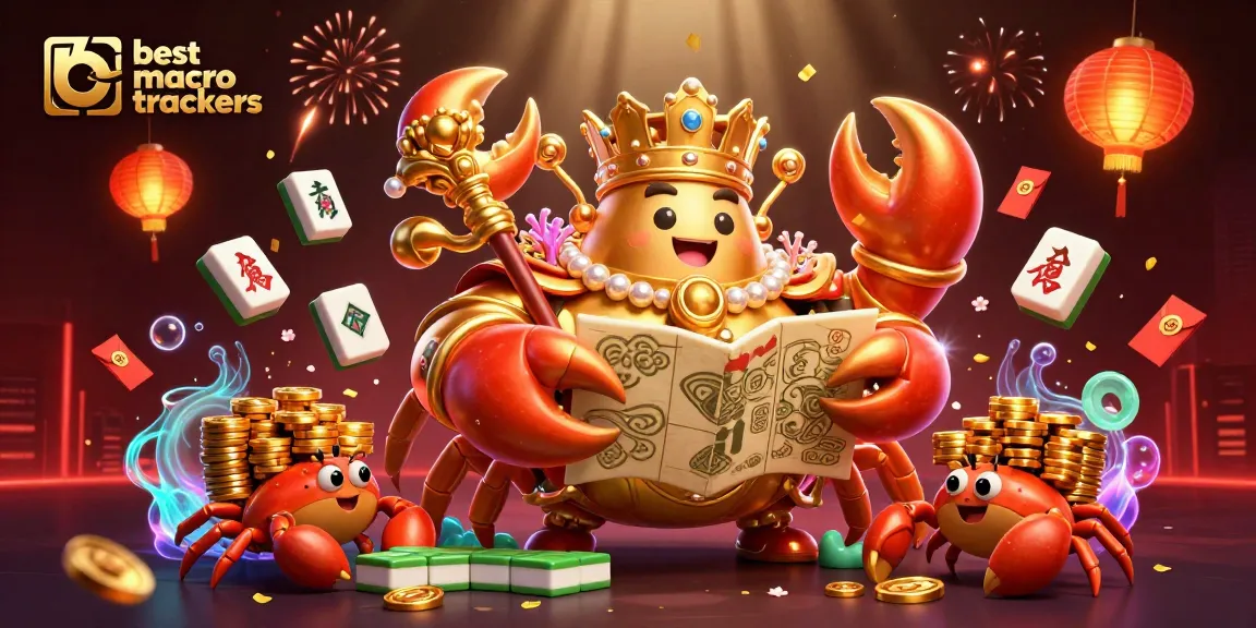 Engage with the best macro trackers through an exciting casino-themed scene filled with vibrant elements.