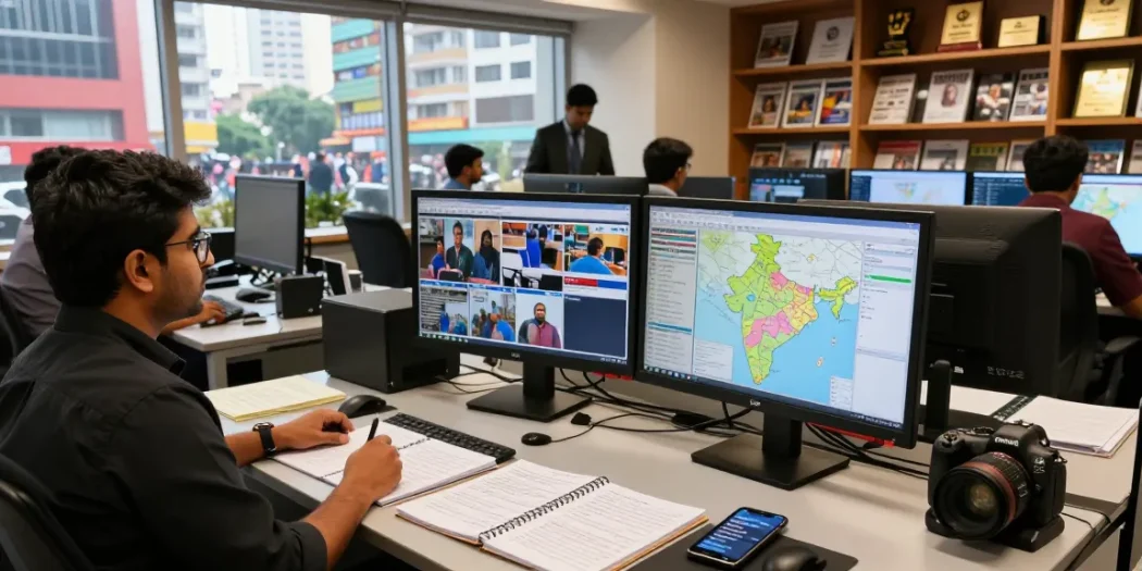 Newsroom dynamic at https://www.theindaily.com showcasing live updates and collaboration.